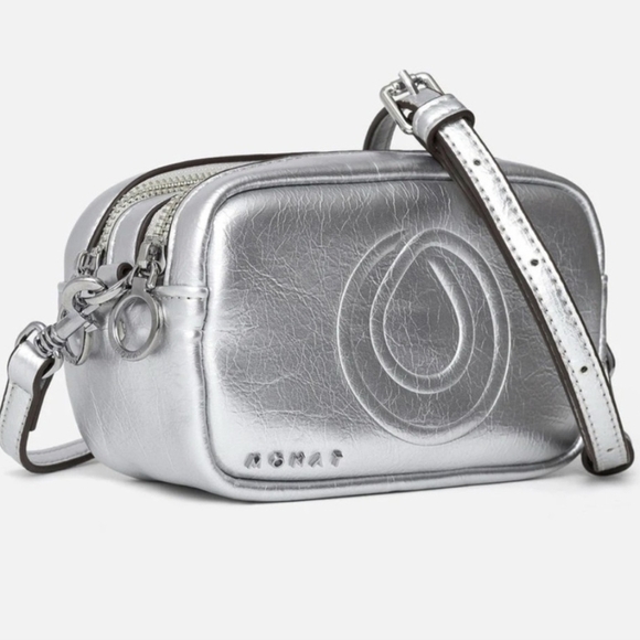 NEW Monet Shimmering Silver Crossbody Bag W- Dust cloth& Box  Beautiful !! - Picture 13 of 15